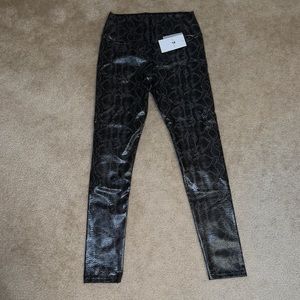 NWT 7 For All Mankind Snakeprint Faux Leather Leggjngs